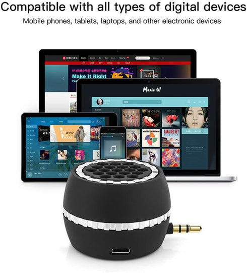 Mini Portable Speakers, 3W 36mm Microphone Speaker Line-in Speaker with 3.5mm Aux Audio Jack and Plug in Clear Bass Micro for Smart Phone, pad, Ta...