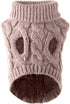 Pet Dog Turtleneck Knitting Sweater Coat Winter Warmer Thickening Pullover Knitwear Crochet Coat Clothes for Small Medium Large Dog Puppy Cat (L, ...