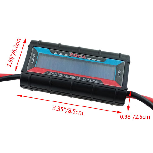 200A High Precision RC Watt Meter Power Analyzer Voltage Amp Meter, Wattmeter Tester Amp Meter Monitor with Real-time Reading Backlight Digital LC...