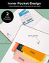 AISBUGUR Pocket Notebook Small Notebook 2-Pack, 3.5" x 5.5" Pocket Notebooks Hardcover with Thick Lined Paper, Inner Pockets, Cover Letter Embossi...