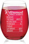 Veracco Retirement Weekly Schedule Do Whatever the Hell I Want to Do Stemless Wine Glass Funny Birthday Gift For Someone Who Loves Drinking Bachel...