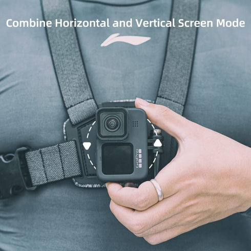 SUREWO Adjustable Chest Strap Mount Compatible with GoPro Hero 12/11/10/9/8/7/6/5 Black,DJI Osmo Action 3/2,Insta 360 ONE R and Most Action Camera...