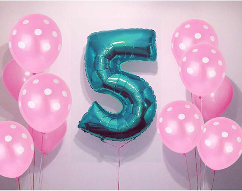 TONIFUL 100pcs Pink and White Polka Dots Balloons 12inch large Polka Dot Latex Party Balloons for Wedding Birthday Party Festival Decoration Suppl...