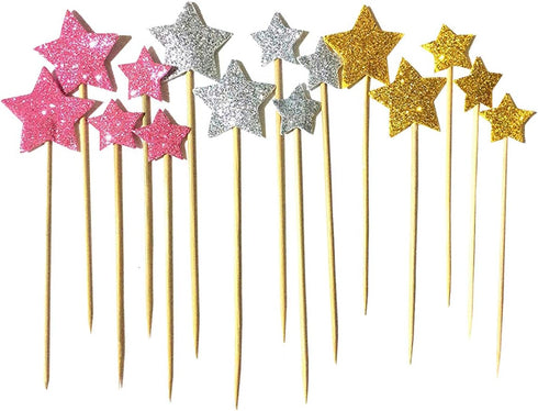 48 Pieces Little Star Toppers,Baby Shower Decor and Cupcake Party Picks...