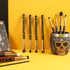 Docolor Eye Makeup Brushes 10Pcs Skull Printed Eyeshadow Makeup Brush Set Blending Concealer Eyebrow Eye Liners Premium Synthetic Eyeshadow Crease...