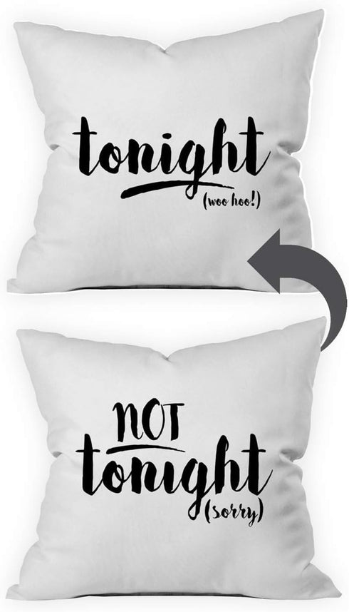 Oh, Susannah Tonight Not Tonight Reversible Pillowcase Bridal Shower Gift (18x18 in, Tonight -Not)...