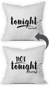 Oh, Susannah Tonight Not Tonight Reversible Pillowcase Bridal Shower Gift (18x18 in, Tonight -Not)...