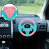 Rosvola Toy Steering Wheel, Steering Wheel Tool, Copilot Steering Wheel Tool, Easy Operation Portable Toddler Girls Boys Children for Kids (Pink B...