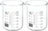 PATIKIL 300ml Low Form Glass Beaker, 2 Pack 3.3 Borosilicate Glass Graduated Printed Scale Measuring Cups with Spout for Kitchen Lab Liquids Trans...