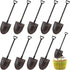 80pcs Mini Shovel Spoons Disposable Platsic Dessert Shovel Shaped Spoon for Ice Cream Pudding Yogurt Party Supply,Black...