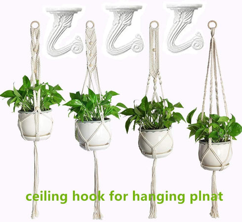 6 Sets White Ceiling Hooks for Hanging Plant, Heavy Duty Swag Toggle Hooks with Hardware (White)...