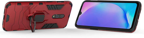 Compatible with OnePlus 7, OnePlus 6T Case, Metal Ring Grip Kickstand Shockproof Hard Bumper (Works with Magnetic Car Mount) Dual Layer Rugged Cov...