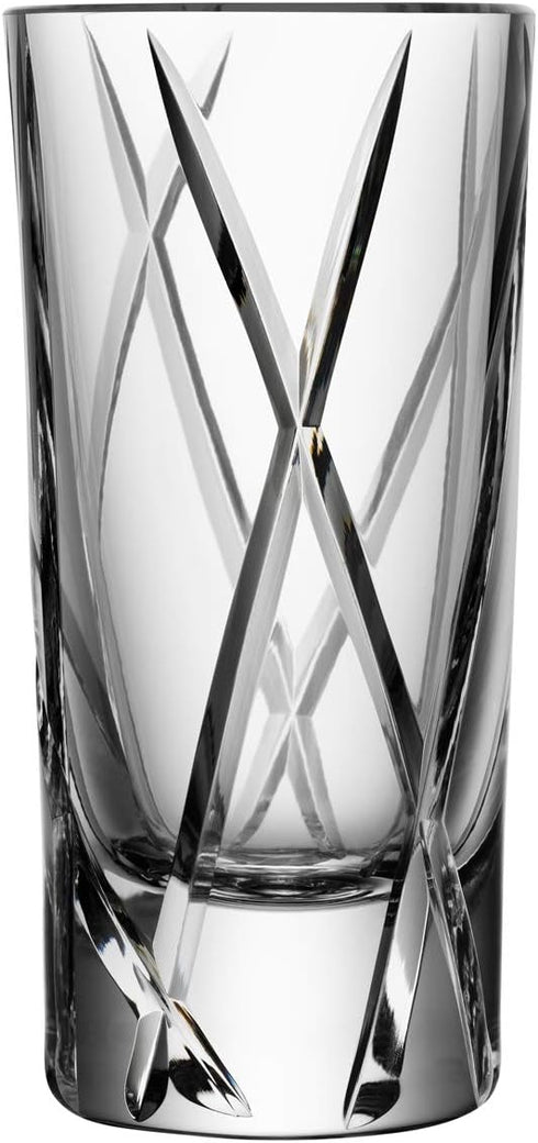 Orrefors City Shot Glasses with Heavy Base (Set of 2) - 1.7 Fl. Oz., Asymmetric Design - Crystal, Glassware for Spirits & Shots, Serving Tequila, ...