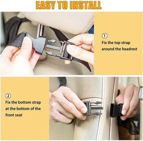 Luckybay Car Backseat Organizer, 1 Pack Car Backseat Organizer for Kids Kick Mats, Travel Accessories Waterproof, Durable with 10" Tablet Holder, ...