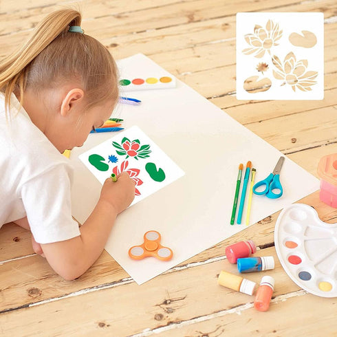 20Pieces Butterfly Stencils for Painting, Reusable PET Spring Templates Flower Butterflies Stencils for Painting Craft Wood Canvas Fabric Nature H...