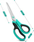 Scissors, Huhuhero 8.7" Multipurpose Scissors Heavy Duty, Titanium Sharp Scissors for Office Home Sewing High School Students, Comfort Grip Handle...