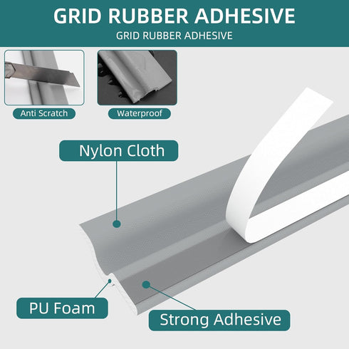 Window Weather Stripping Door Seal Strip for Bottom and Side of Door, Self-Adhesive Window Draft Stopper Foam Seal Strip,Soundproofing Window Insu...