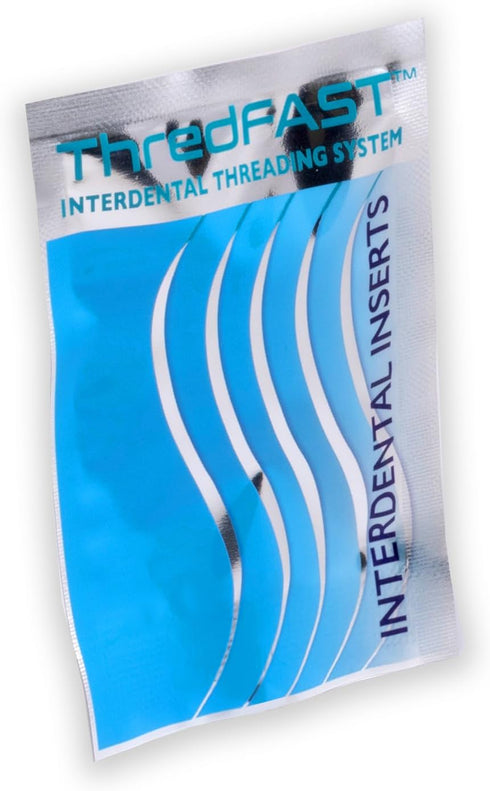 Interdental Threading System with Threadable Proxy Brush Inserts, for Flossing Under Bridges, Implants, Orthodontic Wires and Other Hard-to-Reach ...