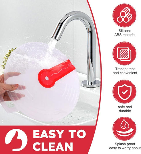 Mixing Bowl Splatter Guard,12.2 Inch Hand Mixer Splatter Guard,Silicone Mixing Bowl Splatter Screen Guard,Reusable Mixer Splatter Guard For Kitche...