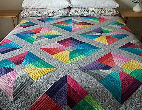 50pcs 8 x 8 inches Multicolor Cotton Fabric Bundle Squares for Quilting Sewing, Precut Fabric Squares for Craft Patchwork...