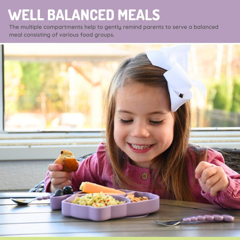 melii Divided Silicone Suction Plate - 100% Silicone, for Baby + Toddlers – BPA Free, Dishwasher & Microwave Safe (Cat)...