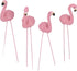 Pink Flamingo Yard Ornament Stakes, 4pcs Mini Lawn Plastic Flamingo Statue with Metal Legs for Sidewalks, Outdoor Garden, Luau Party, Tropical Par...