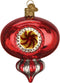 Old World Christmas Red Peppermint Reflection Glass Blown Ornaments for Christmas Tree...