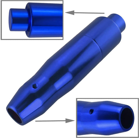 Lunsom Automatic Shift Knob Metal Car Shifting with Push Button Aluminum Alloy Shifter Lever Handle Long Stick Gear Head Fit Most Auto Transmissio...
