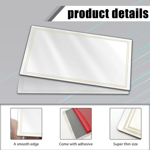 Car Sun Visor Makeup Mirror, Car Visor HD Stainless Steel Vanity Mirror, Universal for Car Visor, Truck,SUV, Seatback , Dash Board ,Window, Bathro...