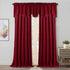 StangH Kitchen Red Scalloped Valance - 18 Inches Stylish Home Decor Thermal Curtain Tiers Room Darkening Velvet Drapes with Rod Pocket for Dining ...