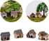 4 Pcs Micro Village Thumbnail House Thatched Huts Miniature Fairy Garden Stone Houses Miniature Gardening Landscapes Fairy Gardens Stone House for...
