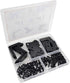 24 Pack L Bracket Corner Brace Sets, 1.57x1.57 Inch Black Stainless Steel 90 Degree Right Angle Brackets Fastener L Braces with 88 Screws for Wood...