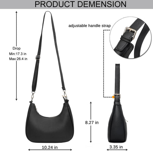 Small Crescent Shoulder Bags Purses for Women Retro Classic Clutch Hobo Tote Purse and Handbag Cute Crossbody Bags...