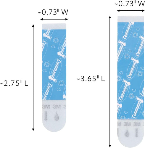 Command 821079049512 Bath Water Resistant Refill, 2-Medium and 4-Large Strips (BATH22-ES-E), 1 Pack, Blue...