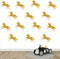 32pcs/Set Metallic Equestrian Horse Wall Stickers Vinyl Wall Decals Decor Kids Room Living Room Wallpaper Removable Mural SA525 (Gold)...