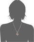 GUESS Rose Gold-Tone Pave Crystal Glass Stone Heart Pendant Toggle Necklace...