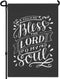 HOSNYE Bless the Lord Burlap Garden Flag Double Sided O My Soul Psalm Biblical Testament Modern Calligraphy Scripture Prints Quote Bible Verse Gar...