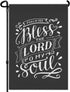HOSNYE Bless the Lord Burlap Garden Flag Double Sided O My Soul Psalm Biblical Testament Modern Calligraphy Scripture Prints Quote Bible Verse Gar...