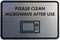 Classic Framed Please Clean Microwave After Use Sign (Brushed Silver) - Small...