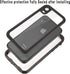 Compatible with Apple iPhone XR Case, Full-Body Protective Waterproof Case, Shockproof Snowproof Clear Cover for iPhone XR (6.1 Inch,Black)...