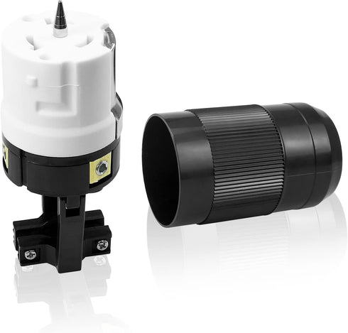50 Amp Generator Connector Replace CS6364, NEMA SS2-50R Generator Plug Female, 125V/250V 12500W Twist Locking Connector, 3 Pole 4 Wire Grounding...
