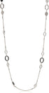 Nine West Silver Tone Long Strand Necklace, 42"...