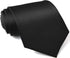 Black Ties For Men Solid Color Formal Neckties 3.75''(9.5CM) XL Tie Big Ties For Men...