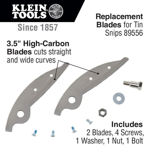 Klein Tools 89555 Replacement Blades for Tin Snips Klein Tools Cat. No. 86556 Cut Tin, Copper, Aluminum, More...