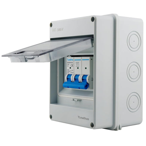 Breaker Box Circuit Breaker Distribution Box, Outdoor Waterproof with DIN Rail, Power Distribution Protection Box for Miniature Circuit Breaker, E...