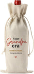Funny Grandpa Baby Announcement Wine Bag, Pregnancy Baby Announcement Gifts for Grandpa Wine Bags, Grandpa Gifts for Men, Your Grandpa Era Starts ...