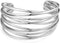 WOWORAMA Chunky Cuff Bracelets for Women Multi-layer Cross Wire Open Bangle Bracelet Adjustable Chunky Wide Open Wrist Arm Cuffs Wrap Bracelet Gol...