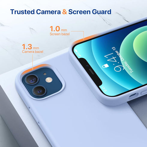 Miracase Compatible with iPhone 12 Case and iPhone 12 Pro Case, Liquid Silicone Gel Rubber Full Body Protection Shockproof Drop Protection Phone C...