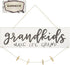 Garneck Grandkids Photo Frame Mini Wooden Hanging Wall Board DIY Listing Note Clips Crafts Grandma's Picture Board Frame with Wooden Clips and Rou...