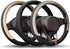 COFIT Breathable Steering Wheel Cover Microfiber Leather with Center Mark Design Universal Medium Size 14 1/2-15 Inch Black...